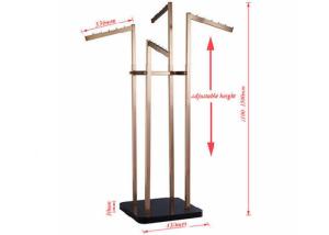 Quality 4 Way Clothing Shop Display Stands With 201 Brushed Steel Durable wholesale