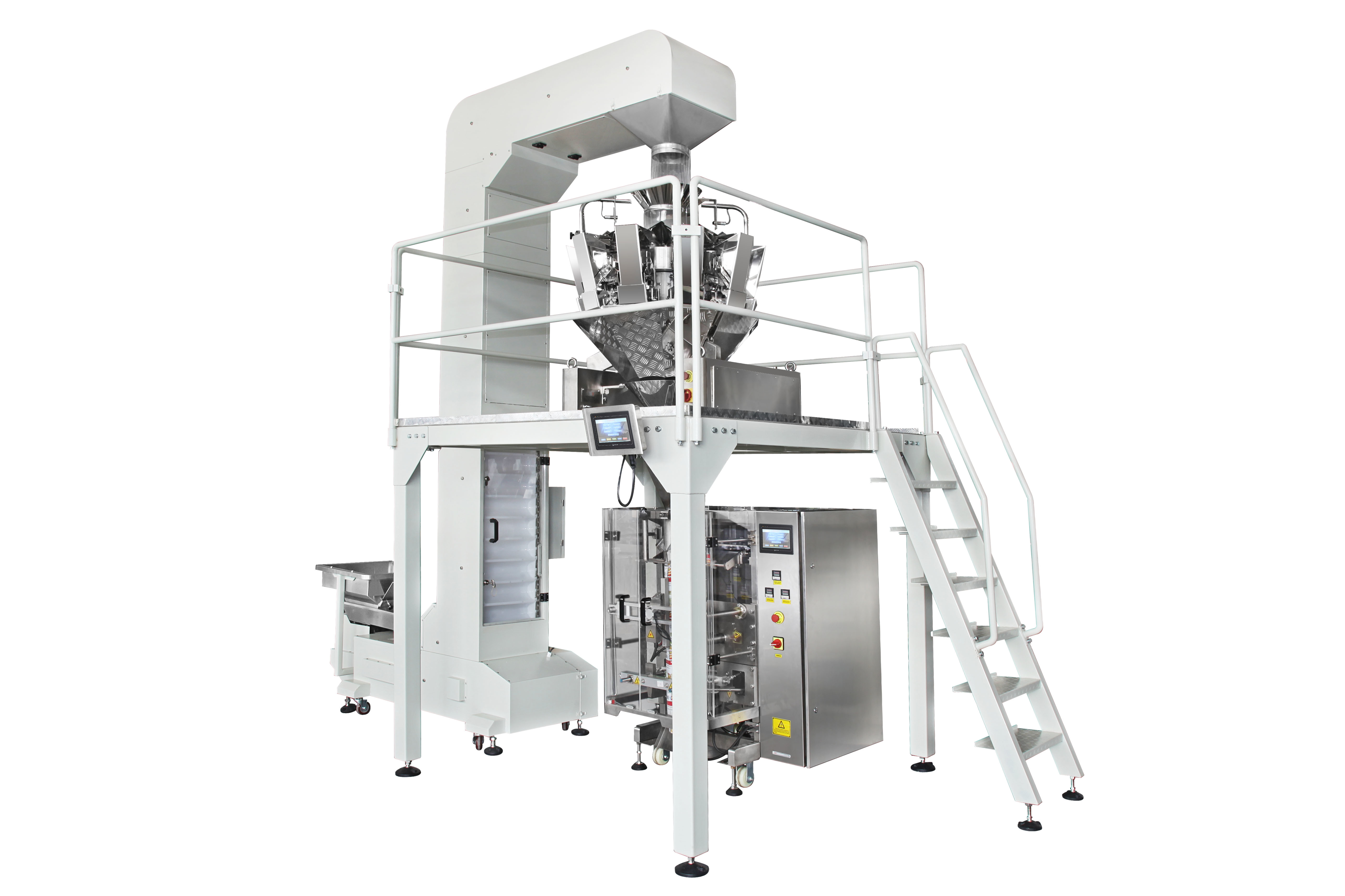 10 / 14 Head 0.8L 1.6L All In One Packing Machine Weigh Fill Seal