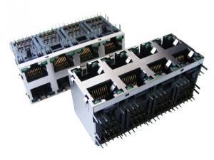 Quality RJ45 connector 2*4 +LED wholesale