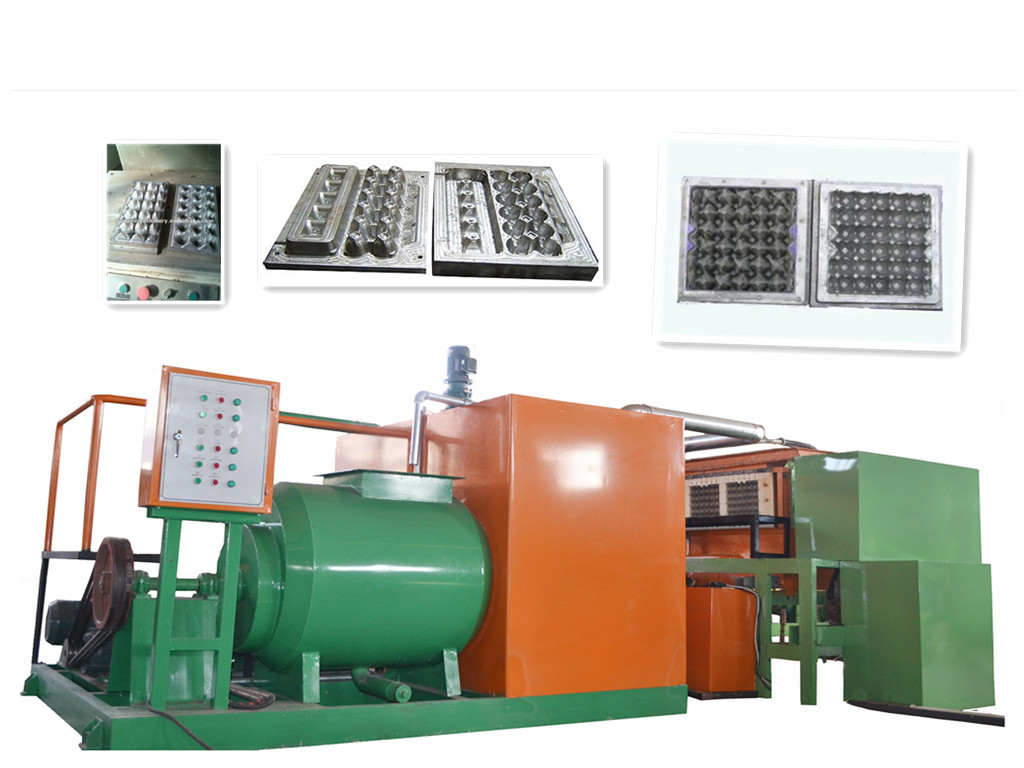 High Performance Recycled Pulp Molding Machine For Fruit / Egg Packing Trays