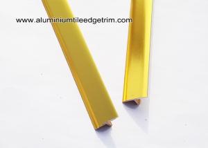 Quality 14mm Width T - Shaped Aluminum Tile Brace / Strip With Gloss Polished Gold wholesale