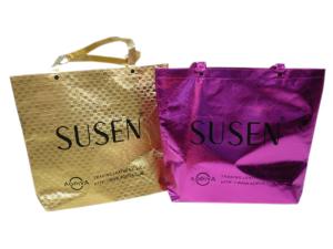 Quality Non Woven Carry Bag With Shining Lamination, PVC Fastener Closure For Shopping wholesale