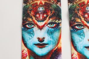 Quality Sweat Absorbent Antislip Digital Print Socks Eco Friendly wholesale