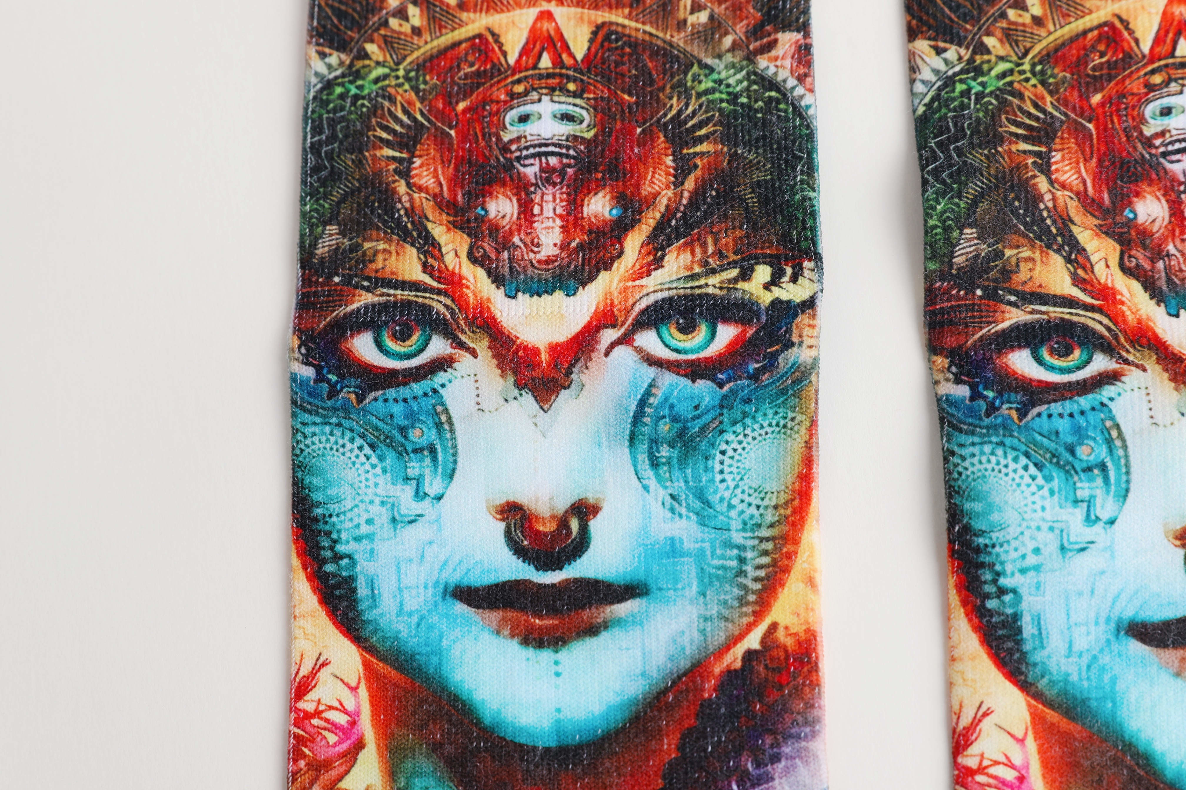 Sweat Absorbent Antislip Digital Print Socks Eco Friendly