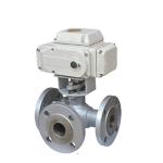 Electric Actuator Flange Stainless Steel 3 Way Motorized Ball Valve