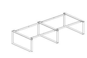 Quality black metal conference table sled leg,#505 wholesale