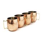 16oz Moscow Mule Mugs Bar Tool Set Hammered Copper Mugs With Stainless Steel
