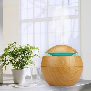 Wood Grain USB Air Humidifier Aroma Diffuser LED Night Light Electric Essential Oil Diffuser
