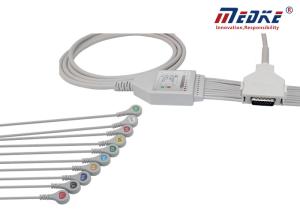 Quality Fukuda Denshi Fixed Snap 15Pin FX101 AHA EKG Machine Cable wholesale