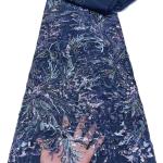 Luxury ladys dress black handmade beaded bridal handmade bead fabric Bead lace