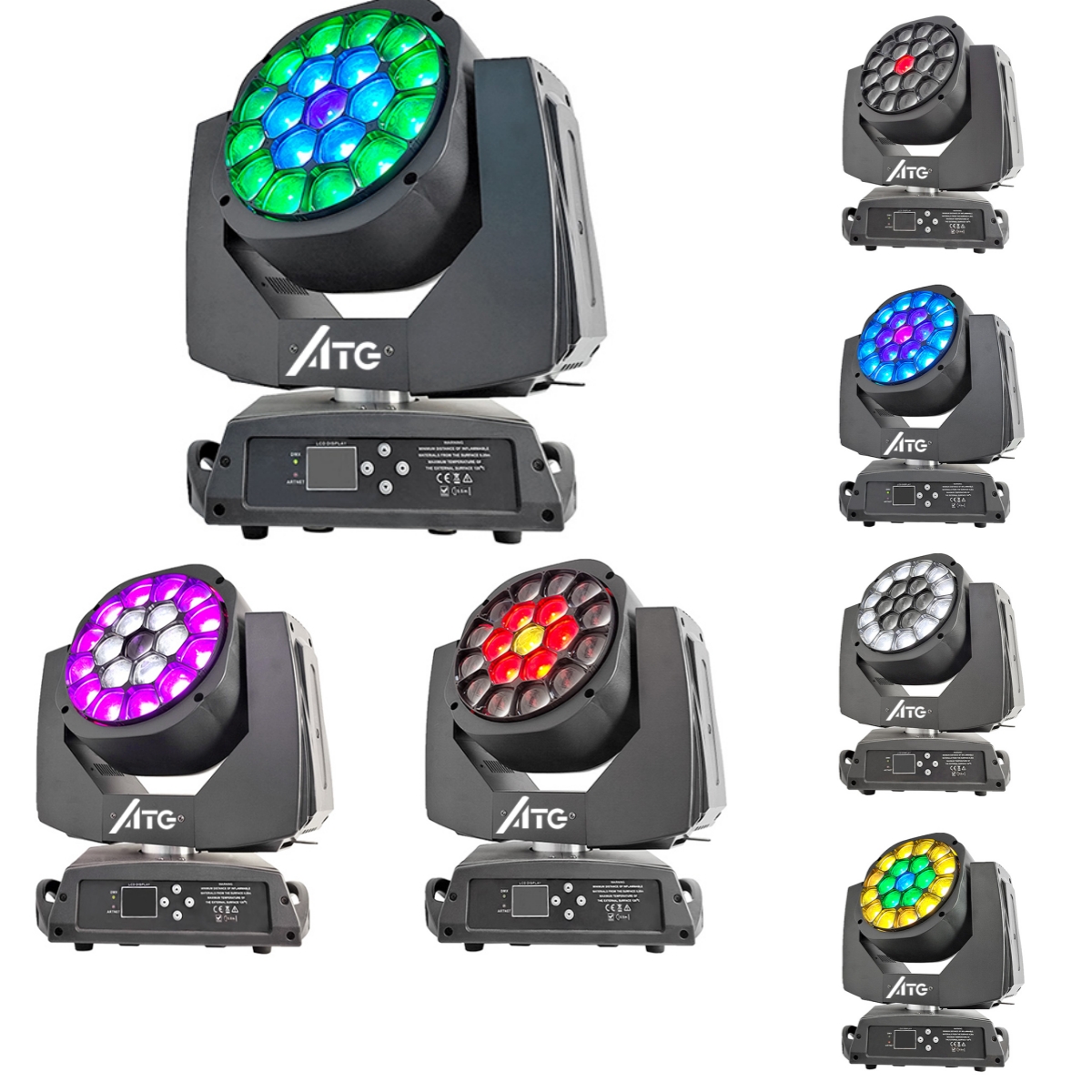 19x15W Bee Eye Spectacle Moving Head Light RGBW LED Showstopper for Event Decorations