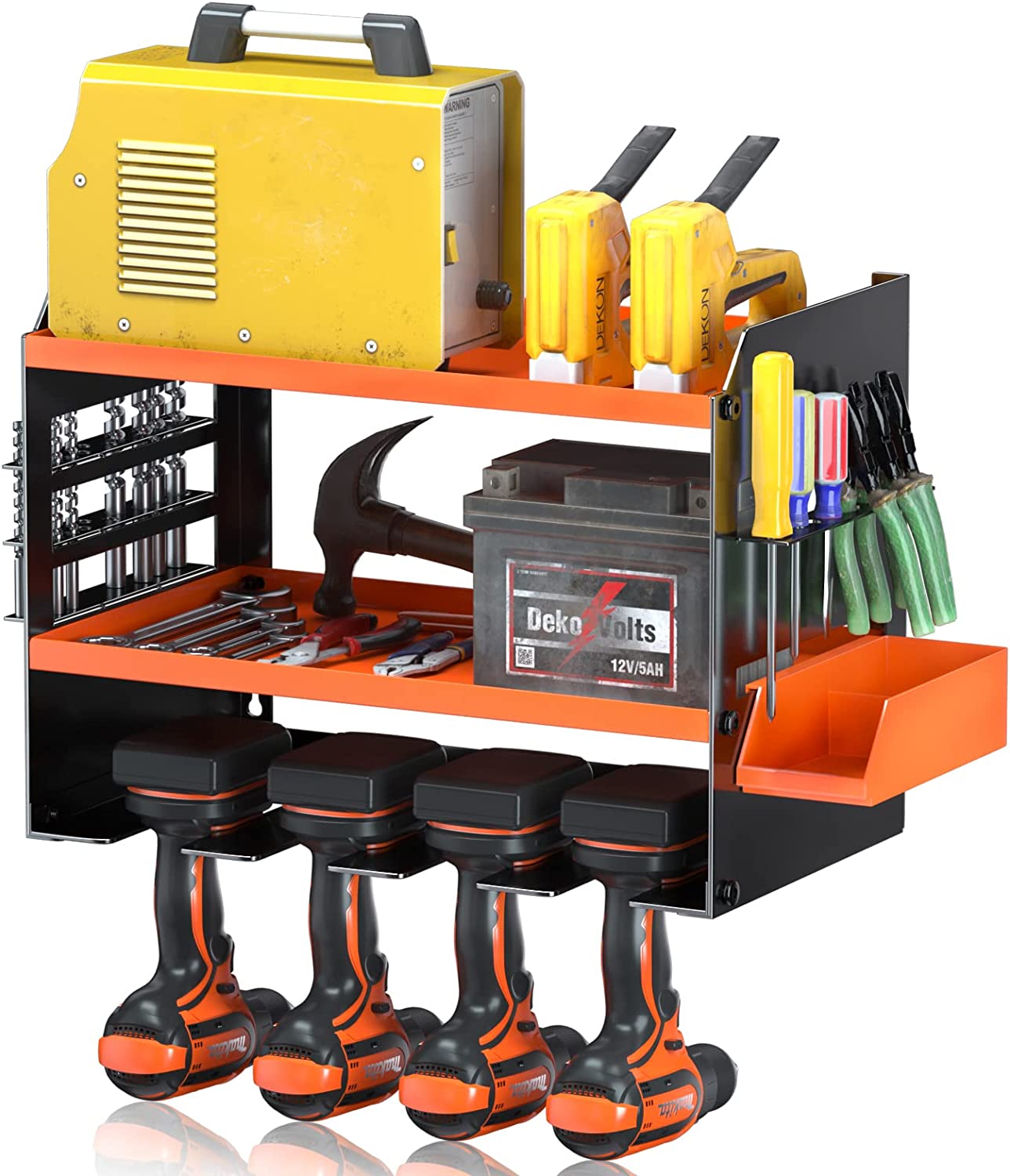 Carbon steel Cordless Drill Tool Holder for Charging Station Wall Mounted Type