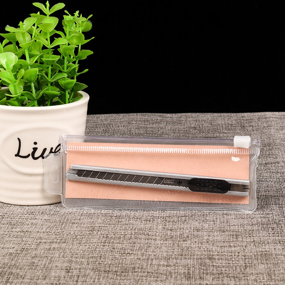 High quality transparent watch pen packaging bag with zipper customized PVC plastic bag