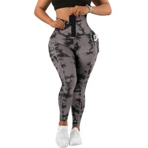 Quality Running High Waisted Tummy Control Athletic Leggings Yoga Tights Trainer Pants Tie Dyed wholesale
