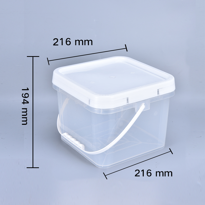 1L 2L 3L 4L 5L Empty Plastic Paint Bucket With Lids For Industrial Pail With White Lid