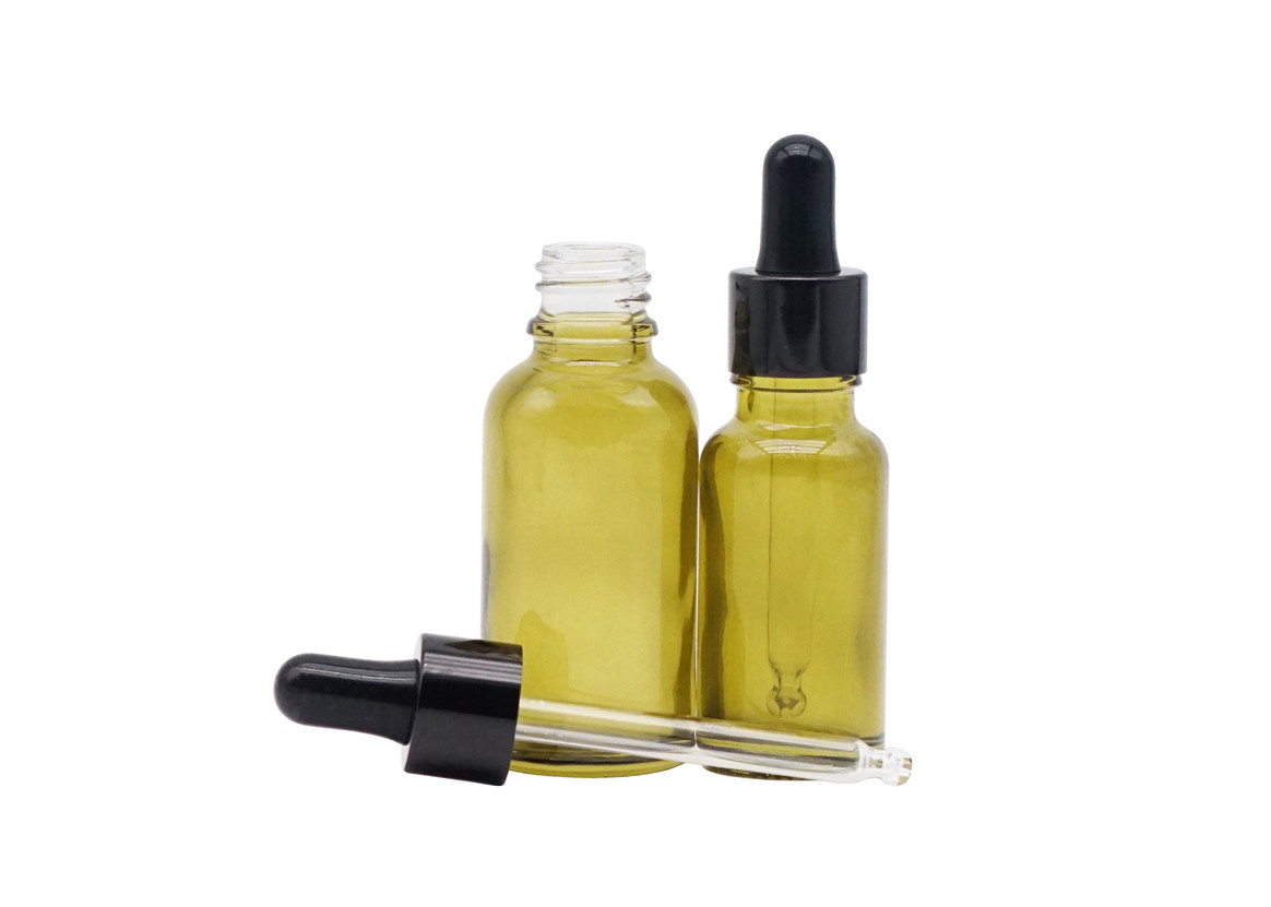 Flat Shoulder Essential Oil Bottle Empty Glass White Cosmetic Dropper Bottle 50ml