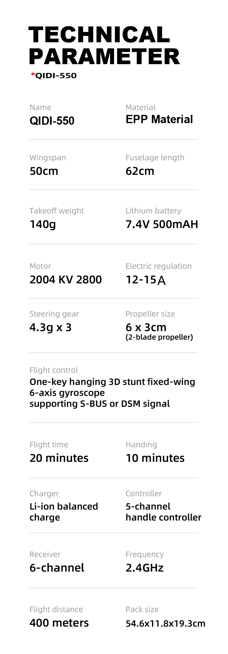 Trainstar RC Plane Glider EPP Foam Trainer Warbird Fixed Wing RTF One-Key U Turn Electric Power Source 140g 2.4GHz 4CH