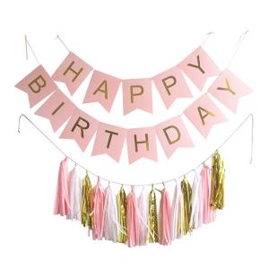 Quality Custom Printed Paper Letter Festival Party Decorations Wedding Party Banners And Tassel wholesale
