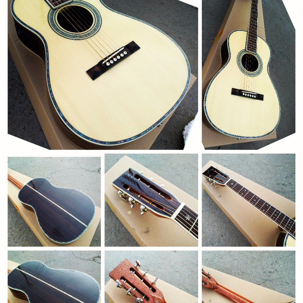 OO-GR Customize your logo New custom solid wood OO style matt finishing acoustic guitar
