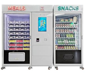 Quality Cooked Food Meal Vending Machine With NAYAX Card Reader To Sell Snack Ice Cream Drink wholesale