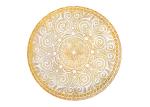 Centrifugal Casting Embossed Round Crystal Glass Plates Retro Design