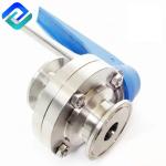 Handle 304 SS Butterfly Valve DN10 3A Sanitary Welded DS Dn10 Rjt