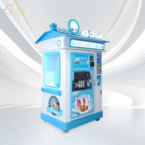 Quality Indoor Outdoor Ice Cream Vending Machine 3000W with 21.5 Inch Touch Screen wholesale