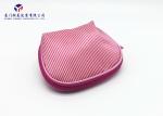 Trapezoid Fashion Design Fabric Makeup Bag Pink Color Size 11.5cm X 5cm X 11.5cm