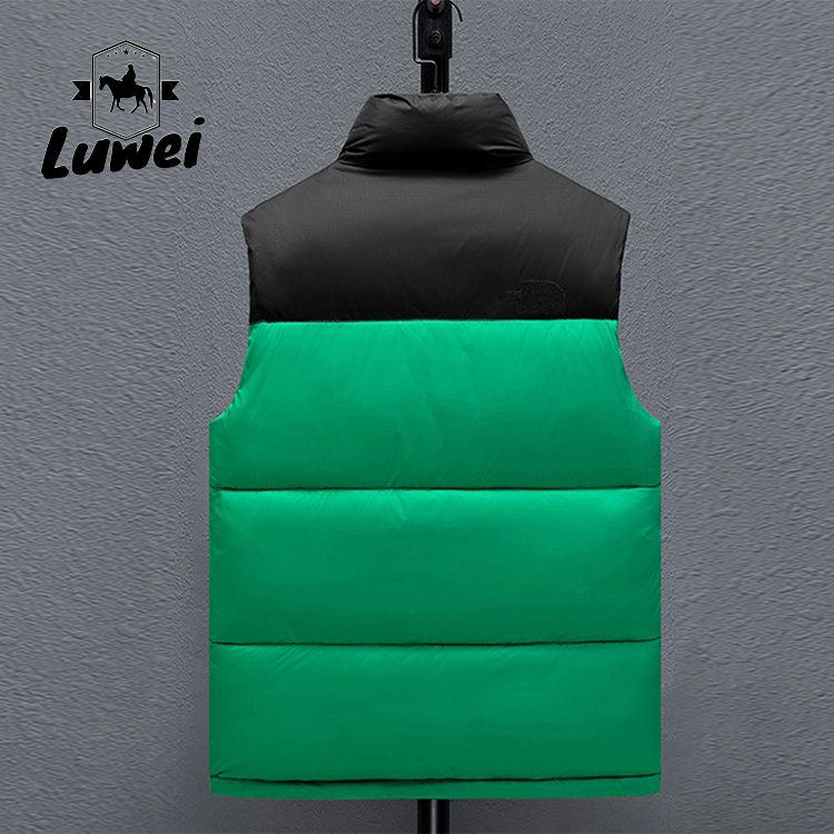 Winter Clothing Thick Gilets Quilted Warm Utility Contrasting Colors Sleeveless Waistcoat Vest Plus Size Vest Men