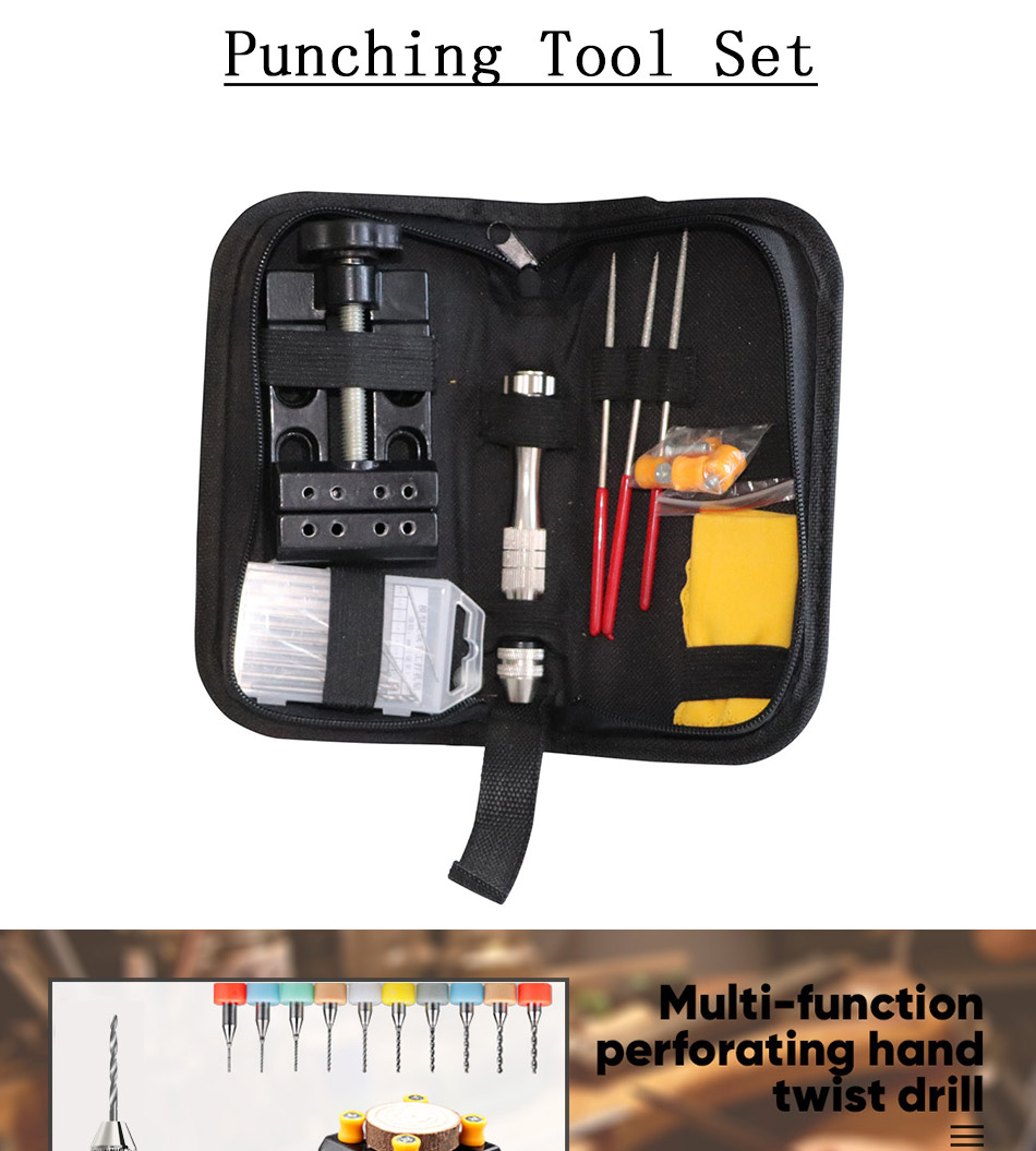 Pin Vises Micro Mini Twist Rotary Punching Tool Set ABS metal