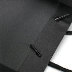 Personalized Printed Cardboard Bags With Handles , Black Paper Carrier Bags