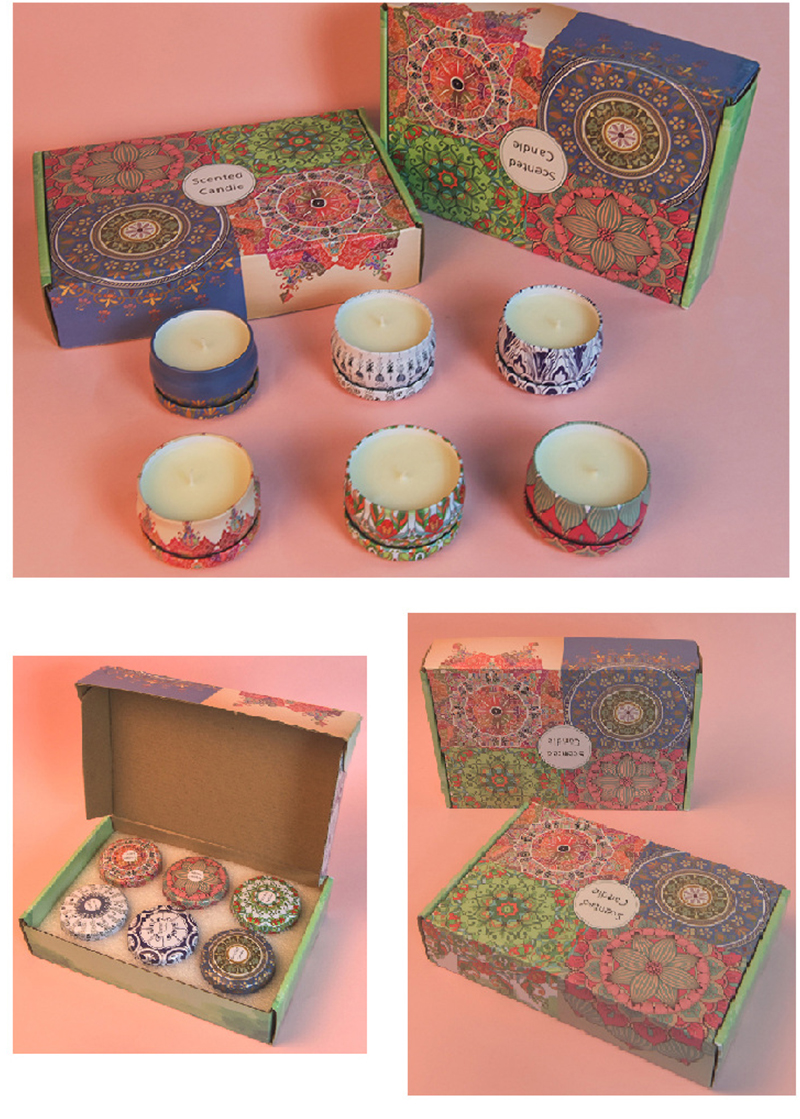 60mm Vegan Soy Candles , Handmade Long Lasting Smelling Candles Persimmon