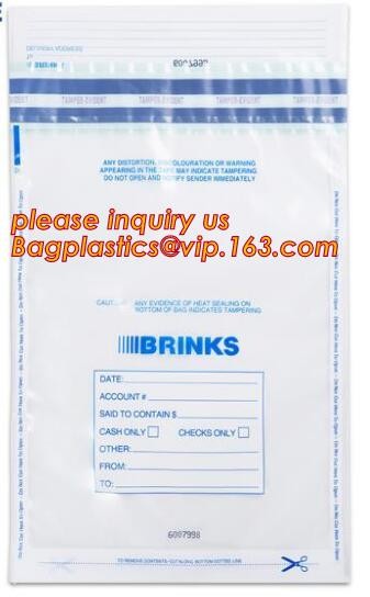 Opaque Tamper Evident Sealing Plastic Bank Money Steb Security Bag / Custom Self Adhesive Plastic Courier Bag, bagease