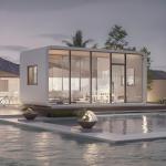 Well Equipped Glass Apple House for Lawn Outdoor Tiny Capming