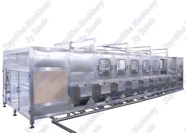 Auto 5 Gallon Water Bottle Filling Machine Hot Alkaline Washing With Rotary