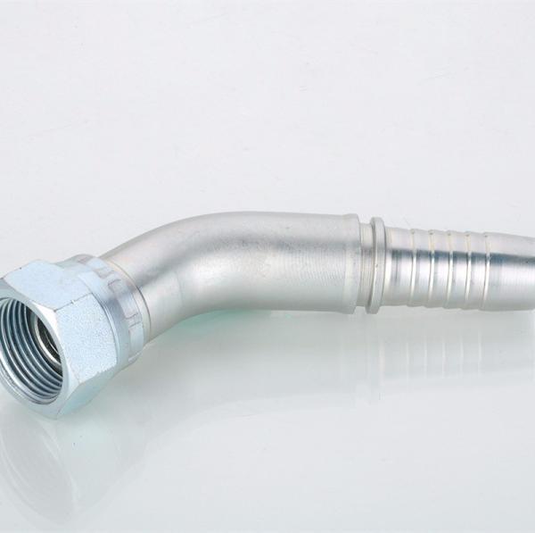 Galvanized Sheet Stainless Steel Hydraulic Hose Fitting Reusable Female 45