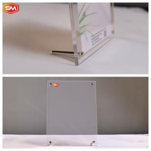 Quality A5 A6 Acrylic Photo Frame Stand Plexiglass Artwork Poster Display Metal Screw Crystal wholesale