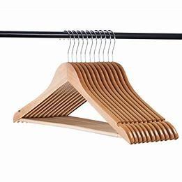 Quality REACH Shoulder Grooves Dark Walnut Wood Coat Hangers For Garments wholesale