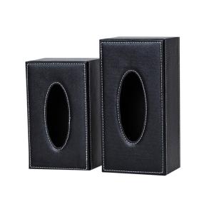 Quality PU Leather Anti Moisture Rectangular Napkin Tissue Box Household Storage Organization wholesale