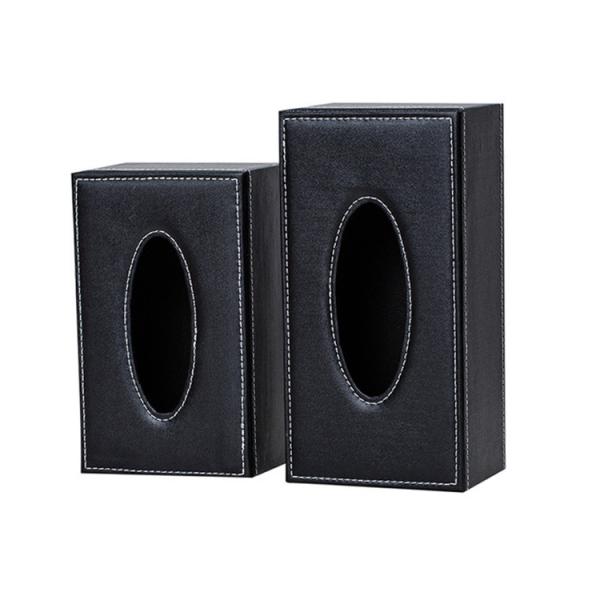 PU Leather Anti Moisture Rectangular Napkin Tissue Box Household Storage