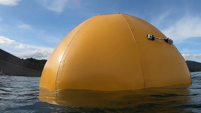 PVC Coated Polyester Fabric Inflatable Air Lift Bag Cylindrical Underwater Lifting Bag