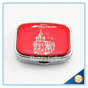 Quality Zinc Alloy Custom Lockable metal pill box Traveling Promotional Gifts Square Shape wholesale
