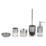 Sustainable Plating Glass Luxury Bath Accessories Set Ombre Nickle With Bathroom