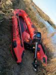Fast Inflation Red Color Water Rescue Boats 3.8 Meter For Fire Station