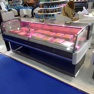 Quality Commercial Deli Display Fridge , Freestanding Butchery Display Freezer For Meat Shop wholesale