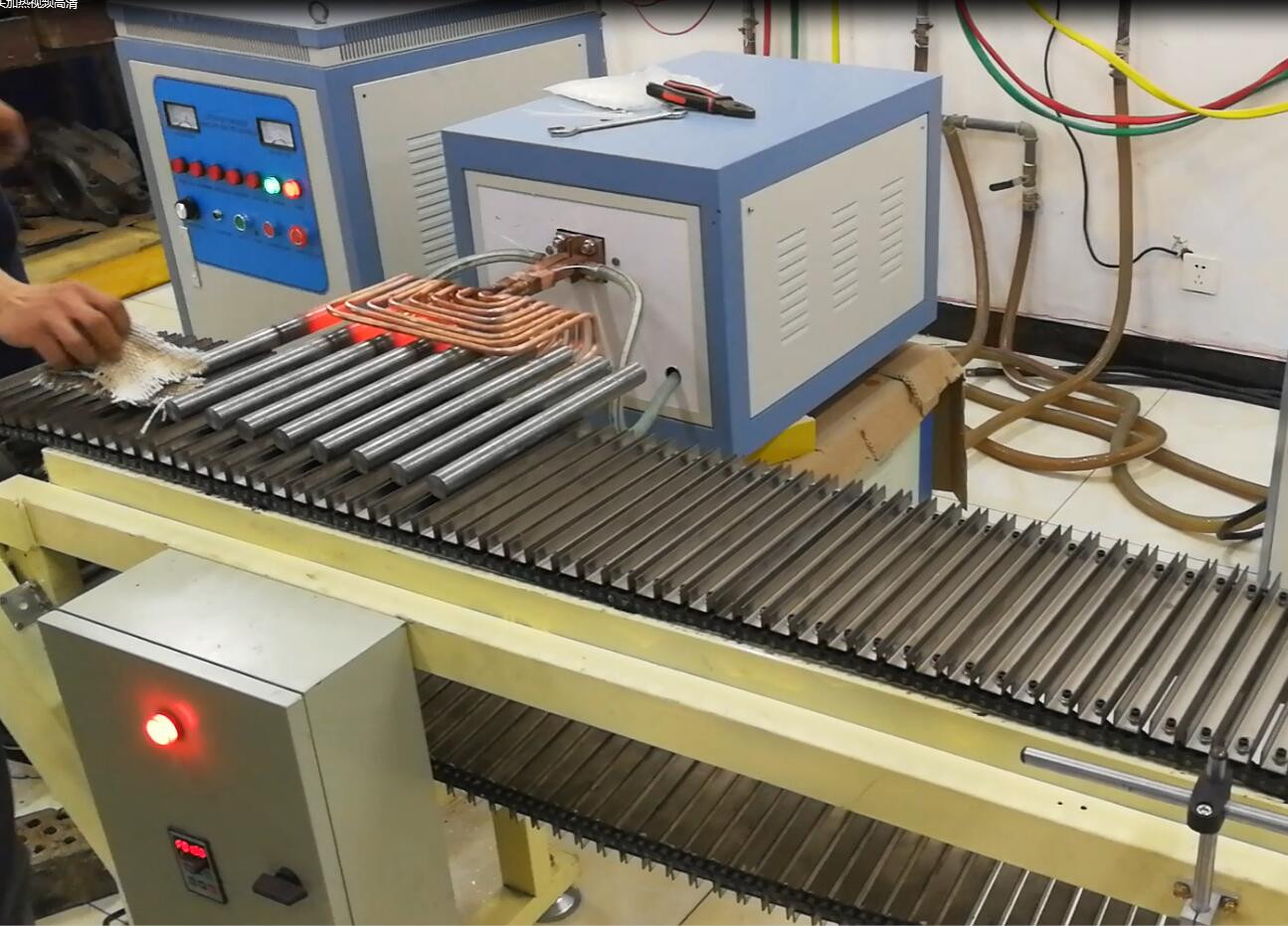 High Frequency 80KW Steel Iron Bar Bolts Induction Heating Induction Heater Machine