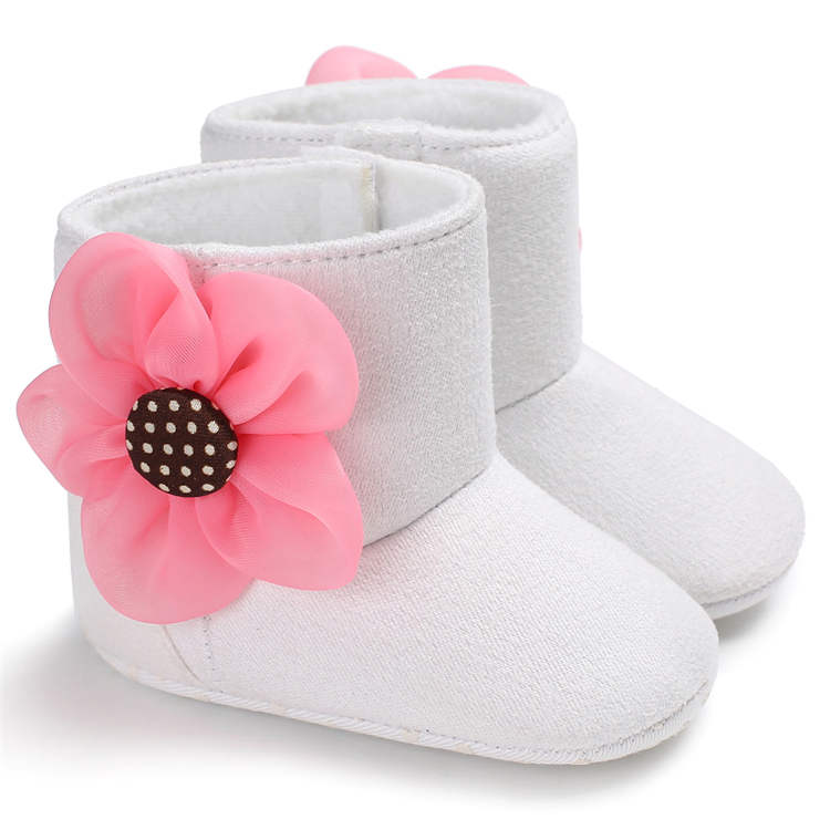 2019 winter colorful flower soft-sole Newborn anti-slip baby boots