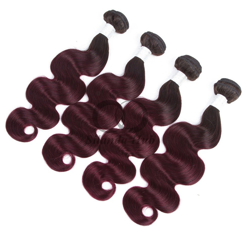 #T1B/99J Body Wave Remy Human Hair Bundles Sew In Weave Bundles Brazilian Bundle Deals
