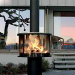 European Cold Rolled Steel Suspended Fireplace Wood Burning Stove With Annular