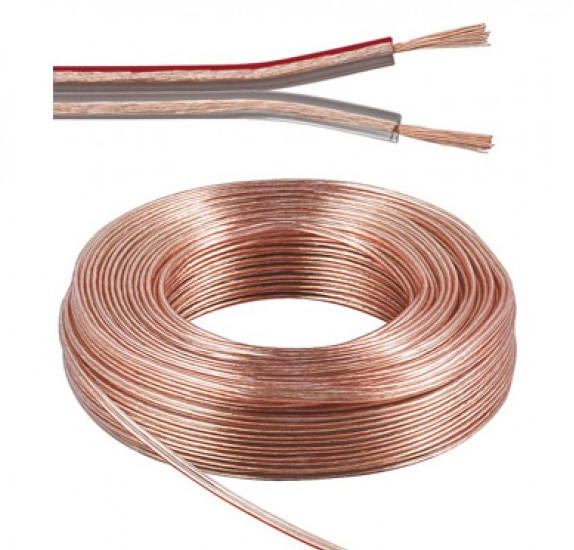Transparent Speaker Cable 2 × 1.50mm2 99.99% OFC Conductor for Audio System